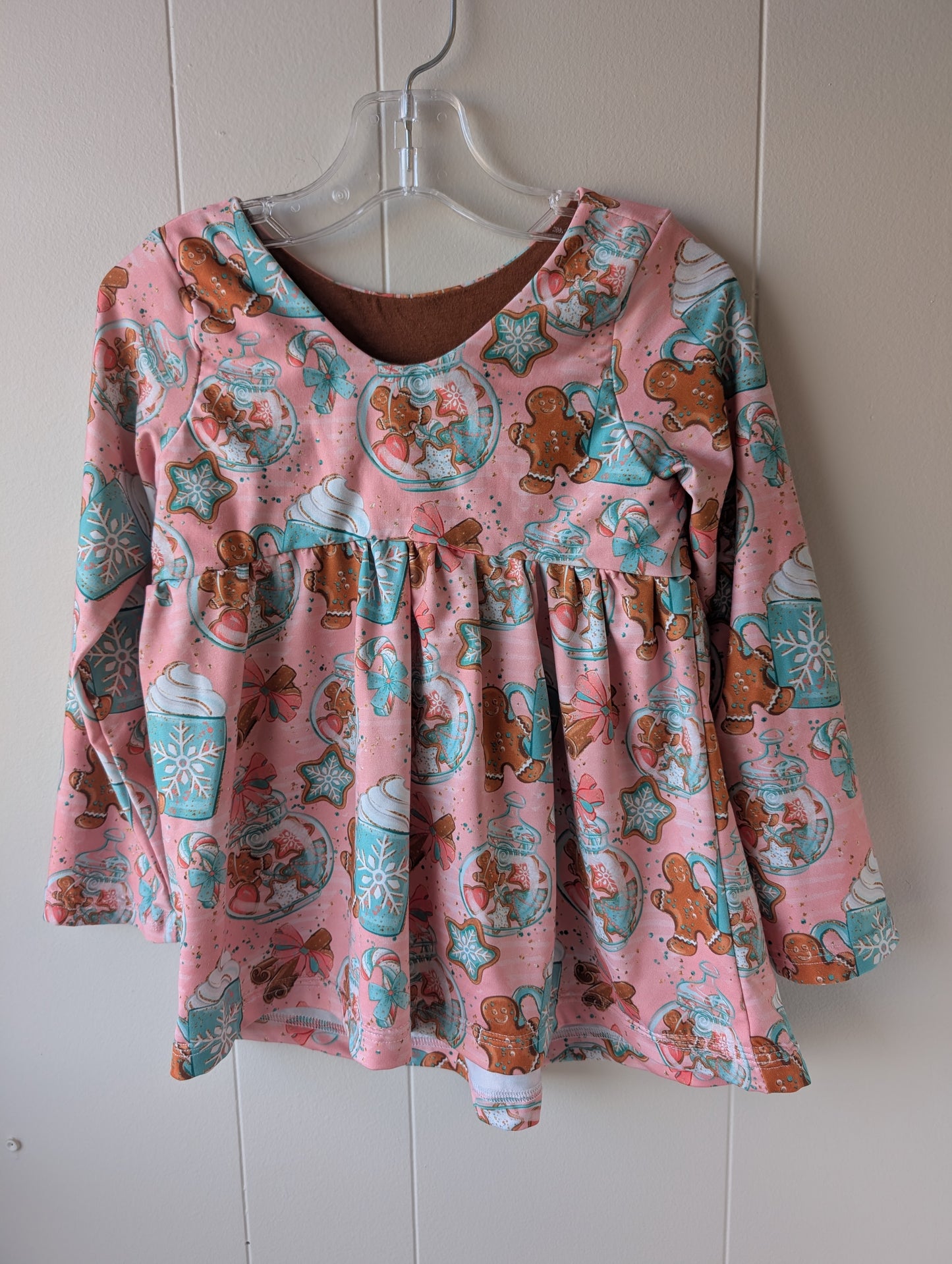 Little Lovies Handmade Gingerbread Long Sleeve Size 3/4 Years