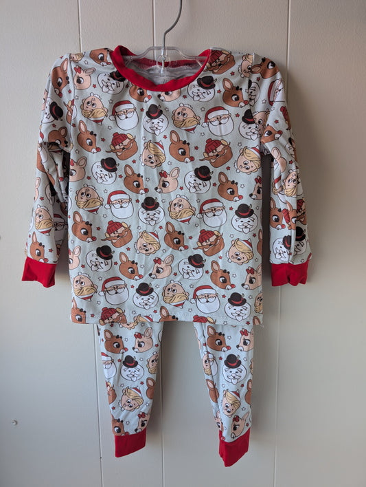 The Custom Elephant Rudolph PJ Set in 3T, 6 and 7/8